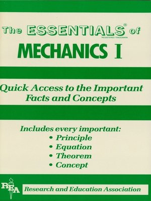 cover image of Mechanics I Essentials